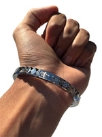 Sikh Kara Silver Plated Khanda Laser Engraved Bracelet Kada Singh Kaur Khalsa Kakaar Punjabi Sikhism Bangle Karra Cut Design DD58