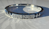 Sikh Kara Silver Plated Khanda Laser Engraved Bracelet Kada Singh Kaur Khalsa Kakaar Punjabi Sikhism Bangle Karra Cut Design DD58