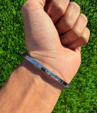 Sikh Kara Silver Plated Waheguru Khanda Laser Engraved Bracelet Kada Singh Kaur Khalsa Kakaar Punjabi Sikhism Bangle Karra Design DD56