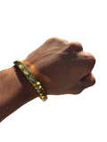 Sikh Kara Gold Plated Khanda Laser Engraved Bracelet Kada Singh Kaur Khalsa Kakaar Punjabi Sikhism Bangle Karra Cut Design DD59