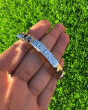 Sikh Kara Silver Plated Khanda Laser Engraved Bracelet Kada Singh Kaur Khalsa Kakaar Punjabi Sikhism Bangle Karra Cut Design DD58