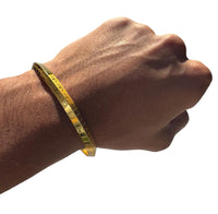 Sikh Kara Gold Plated Khanda Laser Engraved Bracelet Kada Singh Kaur Khalsa Kakaar Punjabi Sikhism One Edge Collar Bangle Karra Design DD61
