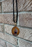 Sikh Pendant Guru Nanak Guru Gobind Singh Ji Oval Photo double sided in Black dori necklace Evil Eye Protection Nazar Shield DD57