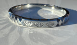 Sikh Kara Silver Plated Khanda Laser Engraved Bracelet Kada Singh Kaur Khalsa Kakaar Punjabi Sikhism Bangle Karra Cut Design DD58