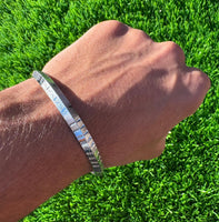 Sikh Kara Silver Plated Khanda Laser Engraved Bracelet Kada Singh Kaur Khalsa Kakaar Punjabi Sikhism One Edge Collar Bangle Karra Design 60