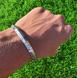 Sikh Kara Silver Plated Khanda Laser Engraved Bracelet Kada Singh Kaur Khalsa Kakaar Punjabi Sikhism One Edge Collar Bangle Karra Design 60