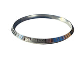 Sikh Kara Silver Plated Khanda Laser Engraved Bracelet Kada Singh Kaur Khalsa Kakaar Punjabi Sikhism One Edge Collar Bangle Karra Design 60