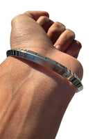 Sikh Kara Silver Plated Khanda Laser Engraved Bracelet Kada Singh Kaur Khalsa Kakaar Punjabi Sikhism One Edge Collar Bangle Karra Design 60