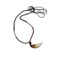 Authentic wolf tooth pendant tribal evil eye nazar protection witcher necklace P