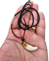 Authentic wolf tooth pendant tribal evil eye nazar protection witcher necklace P