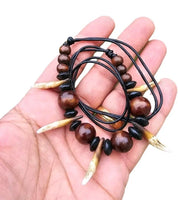Authentic wolf tooth pendant tribal evil eye nazar protection witcher necklace