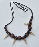 Authentic wolf tooth pendant tribal evil eye nazar protection witcher necklace