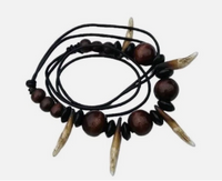 Authentic wolf tooth pendant tribal evil eye nazar protection witcher necklace