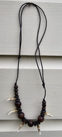 Authentic wolf tooth pendant tribal evil eye nazar protection witcher necklace