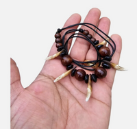 Authentic wolf tooth pendant tribal evil eye nazar protection witcher necklace