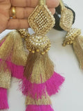 Indian Punjabi Pranda Mehndi Jagoo Charms Bridal Patiala Paranda Hair Braid A26