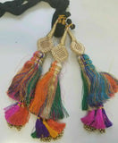 Punjabi Patiala Paranda Hair Braid Tassel Rhinestone Bells Mehndi Jagoo Bridal A14