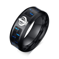 India Sikhism Rings Men Hinduism Customized Sikh Symbol Stainless Steel Signet Band Ring Religious Jewelry