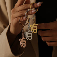Punjabi Sikh Gold Keychain Pendant Gift 18K Stainless Steel Believer Faith Master Unique Symbol Religious Jewelry Souvenir