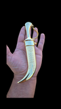 Gold plated Stainless Steel Kirpan Sikh Siri Sahib Singh Diamond Design Khanda Engraved F51R
