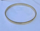 Brass Kara Smooth Unisex Sikh Bangle Singh Khalsa Bracelet Gold Look Kada L24R Gift