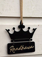 Jatt Randhawa Surname Car Mirror HANGER Punjabi Sikh Kaur Acrylic Pendant U59