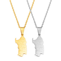 Anniyo 2025 Italy Sardegna Pendant Neckalces for Women Girls Sardinia Stainless Steel Jewelry #504562