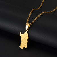 Anniyo 2025 Italy Sardegna Pendant Neckalces for Women Girls Sardinia Stainless Steel Jewelry #504562