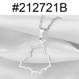Anniyo Punjab State India Map Pendant Necklace Outline Jewelry #212721
