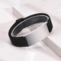 Vnox Custom Picture Photo Bracelets for Men Women, Adjustable Wristband, Personalized Image Text Name Momerial Bracelets Gift