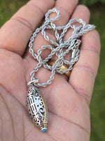 Om Mantra Pendant Talisman Evil Eye Nazar Protection Lucky Taweet Locket Chain