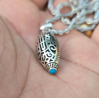 Om Mantra Pendant Talisman Evil Eye Nazar Protection Lucky Taweet Locket Chain