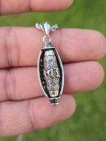 Om Mantra Pendant Talisman Evil Eye Nazar Protection Lucky Taweet Locket Chain