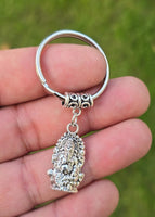 Hindu Lord Ganesh Key Ring Evil Eye Nazar Shield Punjabi Key Chain Hinduism PP63