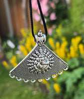 Ganesh Pendant Talisman Protection Punjabi Lucky Taweet Locket in Black Dori PP