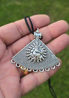 Ganesh Pendant Talisman Protection Punjabi Lucky Taweet Locket in Black Dori PP
