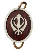 Wooden Khanda Hanger Car Oval Ornament Punjabi Sikh Singh Khalsa Pendant ZZ3 NEW
