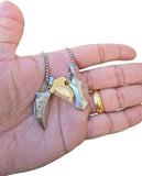 Sikh Khanda Kirpan Pendant Comb Ball Chain Necklace Punjabi Singh Khalsa Gift QQG