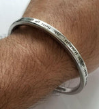 Mool Mantar Kara Stainless Steel Sikh Smooth Kada Bracelet Engraved L1G Khalsa Bangle