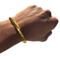 Sikh Kara Gold Plated Khanda Laser Engraved Bracelet Kada Singh Kaur Khalsa Kakaar Punjabi Sikhism One Edge Collar Bangle Karra Design DD61