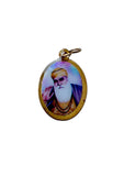 Sikh Guru Nanak Gobind Singh Pendant Double Sided Oval Photo Necklace Dori UK DD57