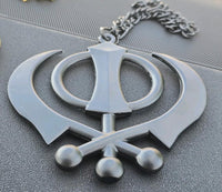 Sikh Gold BlacK Silver KHANDA XLarge Car hanger Khalsa Singh Kaur Punjabi SS53