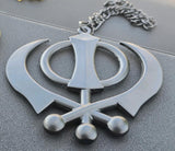 Sikh Gold BlacK Silver KHANDA XLarge Car hanger Khalsa Singh Kaur Punjabi SS53