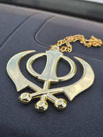 Sikh Gold BlacK Silver KHANDA XLarge Car hanger Khalsa Singh Kaur Punjabi SS53