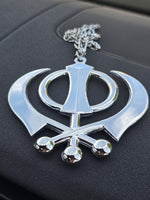 Sikh Gold BlacK Silver KHANDA XLarge Car hanger Khalsa Singh Kaur Punjabi SS53