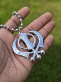Sikh Gold or Silver plated KHANDA  car hanger  Khalsa Singh Kaur  Punjabi SS51