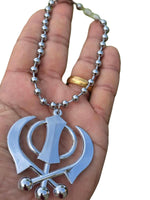 Sikh Gold or Silver plated KHANDA  car hanger  Khalsa Singh Kaur  Punjabi SS51