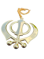 Sikh Gold BlacK Silver KHANDA XLarge Car hanger Khalsa Singh Kaur Punjabi SS53