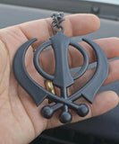 Sikh Gold BlacK Silver KHANDA Large Car hanger Khalsa Singh Kaur Punjabi SS54