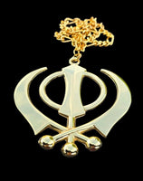 Sikh Gold BlacK Silver KHANDA Large Car hanger Khalsa Singh Kaur Punjabi SS54